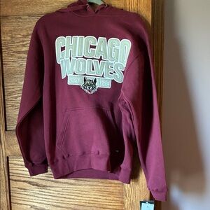 Chicago Wolves Maroon Hoodie and ski hat